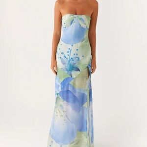 Peppermayo Floral Maxi Dress - Blue and Green